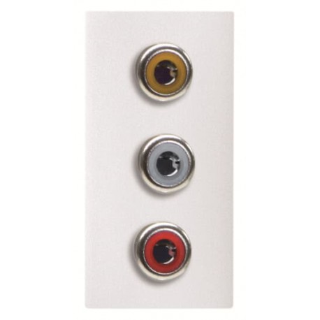 Niessen 2CLA215530N1101 Toma VDI 3RCA conexión con tornillo BL